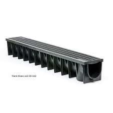 Clark-Drain Plastic Channel With Slotted Grate