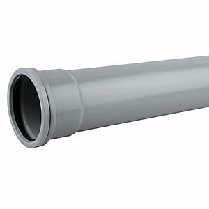 Osma Grey Ring Seal Soil Single Socket Pipe 110mm