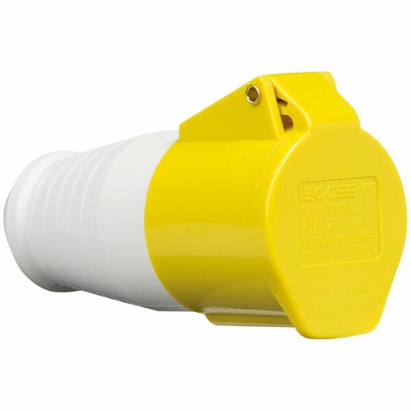 ML Knightsbridge Yellow Industrial Connector 2P+E 110V 16A IP44 IN002