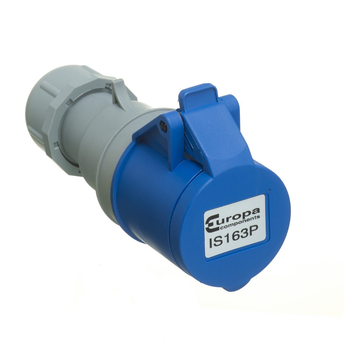 Europa 230V 2 Pole + E 16A In-line Industrial Socket IP44 IS163P