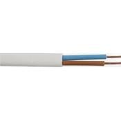 White 2 Core Round Flexible 3182Y 1.0mm Cable – 50m