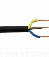 Black 3 Core Rubber Flexible 3183TRS 0.75mm Cable – 50m