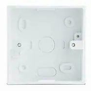 BG CMP9132 WHITE 1 GANG PVC PATTRESS BOX WITH SQUARE EDGES 32MM (CMP9132)