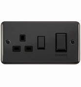 BLACK NICKEL & BLACK 45A COOKER SWITCH WITH 13A SWITCHED SOCKET (SFR8333NBN)