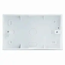 BG CMP9232 WHITE 2 GANG PVC PATTRESS BOX WITH SQUARE EDGES 32MM (CMP9232)