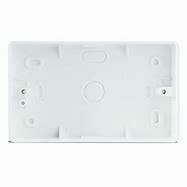 BG CMP8232 WHITE 2 GANG PVC PATTRESS BOX WITH RADIUS CORNERS 32MM (CMP8232)