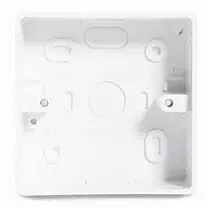 BG CMP8132 WHITE 1 GANG PVC PATTRESS BOX WITH RADIUS CORNERS 32MM (CMP8132)