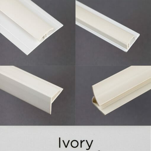 PVC Ivory Cladding Trim External Corner 10ft