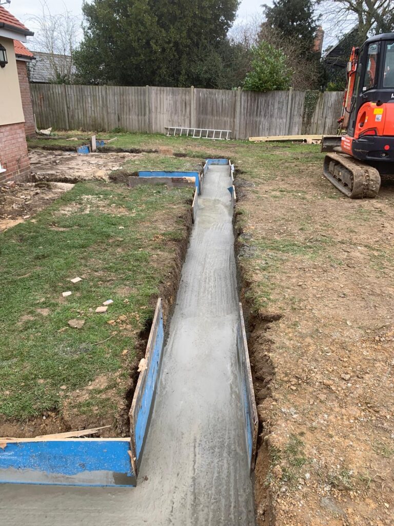 Ground Works underway and site preperations for foundations