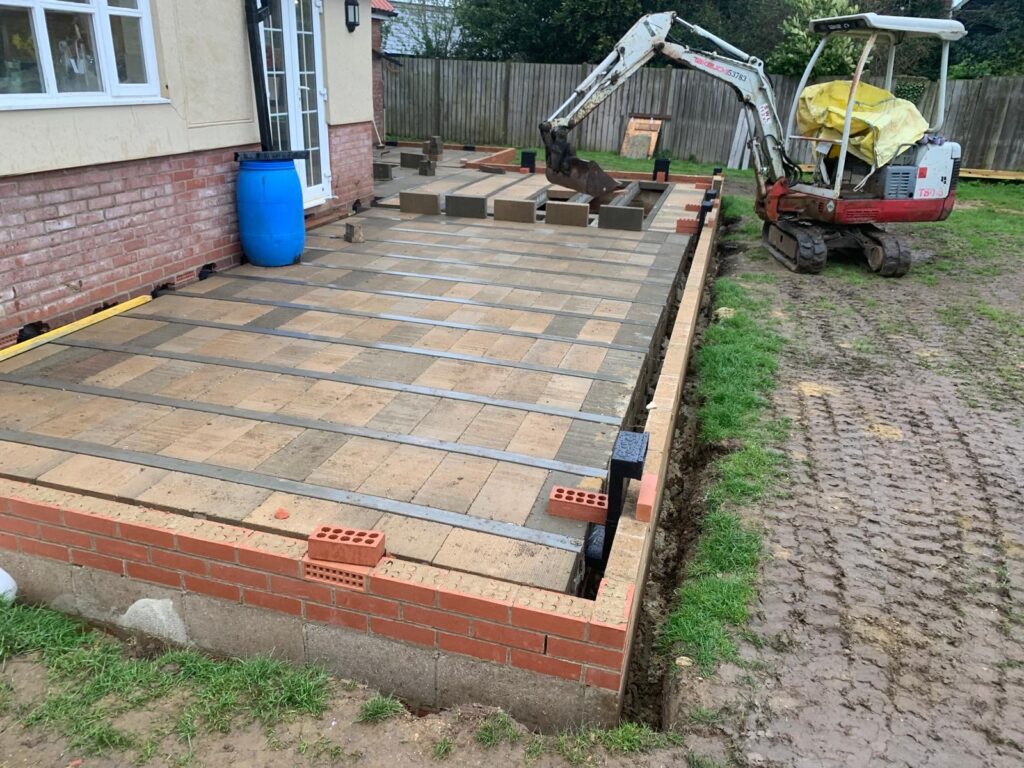 Block and Beam floor layed