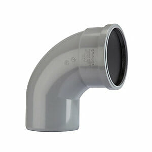 Polypipe Grey Ring Seal Soil Bend Single Socket 110mm